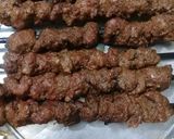 A picture of step 8 of Bihari Seekh Kabab.