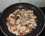 A picture of step 1 of Instant Saffron Thandai with Thandai Masala.