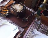 Foto del paso 7 de la receta: Calabaza rellena con camarones, quiguas y queso a las brasas