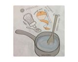 A picture of step 1 of Orange sorbet.