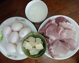 Hình bước làm 1 của món BUTA NO KAKUNI - Thịt kho trứng kiểu Nhật