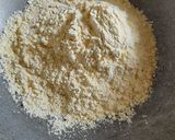 A picture of step 1 of Mix flour laddu.