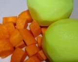 Hình bước làm 1 của món Canh súp nấm thịt xay tép khô