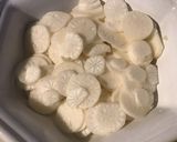 Une image de l'étape 4 de Gratin de navets blancs au stilton,ail et 4 épices.