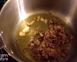 A picture of step 3 of Crostini di Pesce/ Sardine and anchovy garlicky appetizer.