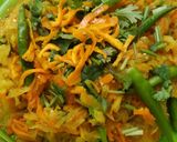 কমলার  খোসা কুচি দিয়ে মূলা ও গাজর ভাজি। Carrot and  Radish stir fry with Orange peel রেসিপির ধাপ 4 ছবি
