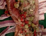 A picture of step 4 of Bacon wrapped stuffed tenderloin.