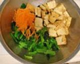A picture of step 4 of Japanese-style Healthy Komatsuna and Fried Tofu Salad with Ginger.