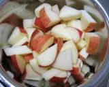 A picture of step 1 of Okara, Kanten, Apple and Yogurt.