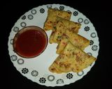 A picture of step 5 of Moong daal cheela.