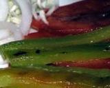 A picture of step 6 of roasted pepper salad.
