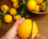 A picture of step 1 of Homemade Candied Orange Peels.
