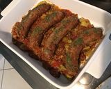 Une image de l'étape 8 de Saucisses aux tomates, courgette blanche et herbes aromatiques.