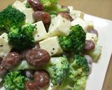 A picture of step 3 of Bean, Cheese and Broccoli Salad.