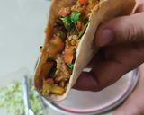 A picture of step 6 of Desi Mexican taco.