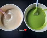 A picture of step 2 of Vietnamese Steamed Layer Cake with Matcha (Bánh da lợn vị trà xanh).