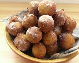 A picture of step 11 of Simple Pancake Mix, Tofu, and Kinako Doughnuts for a Snack.