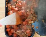 A picture of step 6 of Mushrooom Sausage in Oven.