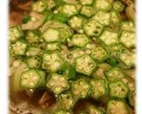 A picture of step 3 of Okra & Tomato Soup with Refreshing Vinegar.