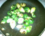 A picture of step 2 of Pan 'roasted' Brussels sprouts.