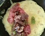 A picture of step 2 of Dean's Bow-tie Steak, Egg, And Cheese Omelet.