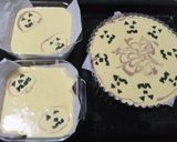 A picture of step 10 of Kabocha Squash Cheesecake, Halloween-style.