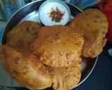 A picture of step 5 of Masala puri.