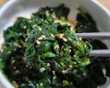 Foto del paso 3 de la receta: Bancham de espinaca y sésamo