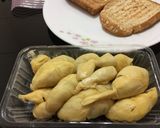 A picture of step 1 of Durian And Dried Apricot Sandwich.