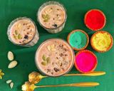 A picture of step 2 of Cashew Badam Shake With Chocolate Flavour/ Delicious And Nutritious Almond Shake!! Holi Special ✨🌈.
