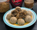 Hình bước làm 4 của món Bánh mì mè đen mini