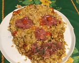 Une image de l'étape 10 de Crâne de céréales au tomates, parmesan et lonzo.