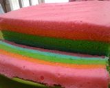 Foto langkah ke 11 dari resep Rainbow Cake Kukus Ny.Liem.