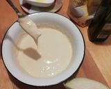 A picture of step 2 of Mother in Law's cabbage pancakes.