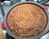 Une image de l'étape 10 de Tarte sans pâte aux amandes et groseilles rouges.