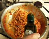 A picture of step 7 of Pasta al Pomodoro.