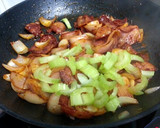 A picture of step 3 of Spicy Bacon /Sambal Bacon.
