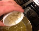 A picture of step 3 of Bagna Cauda/ Warm Garlic Anchovy Dip.