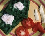 Foto del paso 4 de la receta: Waffles de espinaca