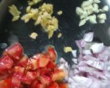 A picture of step 2 of Daal Palak.