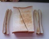 A picture of step 6 of Kissaten Style Ham and Cucumber Toasted Sandwich.