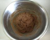 A picture of step 5 of Chocolate Manju with Kabocha Filling.