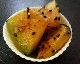 A picture of step 5 of Butter Kabocha with Black Sesame Seeds.