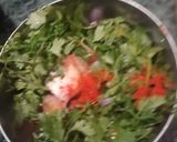 A picture of step 2 of Mint and coriander chutney.
