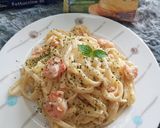 Foto langkah ke 11 dari resep Fettucine Carbonara Gapake Ribet dan Tanpa Cream.