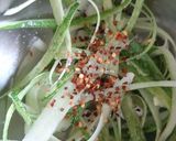 A picture of step 2 of Thai style cucumber noodles salad.