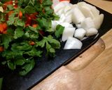 A picture of step 8 of Mexican shrimp soup (Caldo de Camarón).