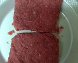 A picture of step 2 of BlueCheese Stuffed Cheeseburger Grilled Cheese.