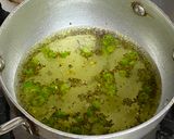 A picture of step 8 of Besan khaman.