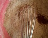 A picture of step 1 of Eggless chocolate cake.